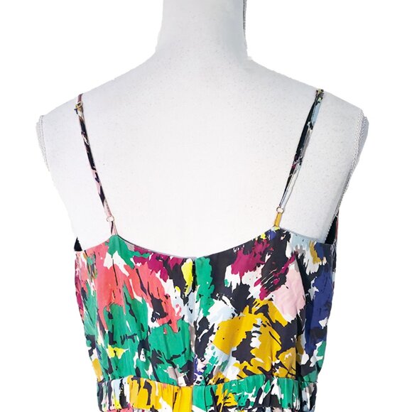 J. Crew 100% Silk Brushstroke Watercolor Abstract Jackson Pollack Dress - Picture 5 of 6